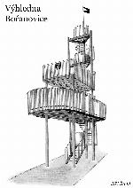 Výhledna Bořanovice_perokresba Jiří Štekl