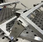 Svařovaný rám z hliníkových profilů s čistými pohledovými svary